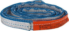 Lift-All - 5' Long x 1" Wide, 6,200 Lb Vertical Capacity, 2 Ply, Polyester Web Sling - 4,900 Lb Choker Capacity - Industrial Tool & Supply