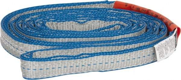 Lift-All - 6' Long x 1" Wide, 6,200 Lb Vertical Capacity, 2 Ply, Polyester Web Sling - 4,900 Lb Choker Capacity - Industrial Tool & Supply