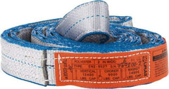 Lift-All - 6' Long x 2" Wide, 12,400 Lb Vertical Capacity, 2 Ply, Polyester Web Sling - 9,900 Lb Choker Capacity - Industrial Tool & Supply