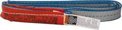 Lift-All - 4' Long x 1" Wide, 1,600 Lb Vertical Capacity, 1 Ply, Polyester Web Sling - 1,250 Lb Choker Capacity - Industrial Tool & Supply
