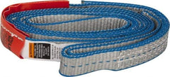 Lift-All - 7' Long x 1" Wide, 1,600 Lb Vertical Capacity, 1 Ply, Polyester Web Sling - 1,250 Lb Choker Capacity - Industrial Tool & Supply