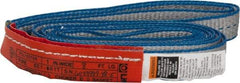 Lift-All - 8' Long x 1" Wide, 1,600 Lb Vertical Capacity, 1 Ply, Polyester Web Sling - 1,250 Lb Choker Capacity - Industrial Tool & Supply