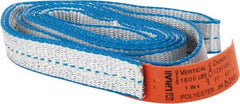 Lift-All - 9' Long x 1" Wide, 1,600 Lb Vertical Capacity, 1 Ply, Polyester Web Sling - 1,250 Lb Choker Capacity - Industrial Tool & Supply