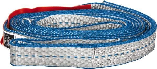 Lift-All - 10' Long x 1" Wide, 1,600 Lb Vertical Capacity, 1 Ply, Polyester Web Sling - 1,250 Lb Choker Capacity - Industrial Tool & Supply