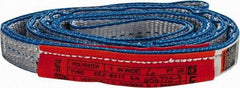 Lift-All - 6' Long x 1" Wide, 3,200 Lb Vertical Capacity, 2 Ply, Polyester Web Sling - 2,500 Lb Choker Capacity - Industrial Tool & Supply