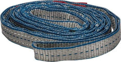 Lift-All - 9' Long x 1" Wide, 3,200 Lb Vertical Capacity, 2 Ply, Polyester Web Sling - 2,500 Lb Choker Capacity - Industrial Tool & Supply