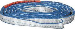 Lift-All - 10' Long x 1" Wide, 3,200 Lb Vertical Capacity, 2 Ply, Polyester Web Sling - 2,500 Lb Choker Capacity - Industrial Tool & Supply