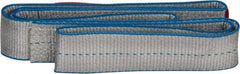 Lift-All - 4' Long x 2" Wide, 3,200 Lb Vertical Capacity, 1 Ply, Polyester Web Sling - 2,500 Lb Choker Capacity - Industrial Tool & Supply