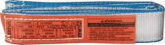 Lift-All - 5' Long x 2" Wide, 3,200 Lb Vertical Capacity, 1 Ply, Polyester Web Sling - 2,500 Lb Choker Capacity - Industrial Tool & Supply