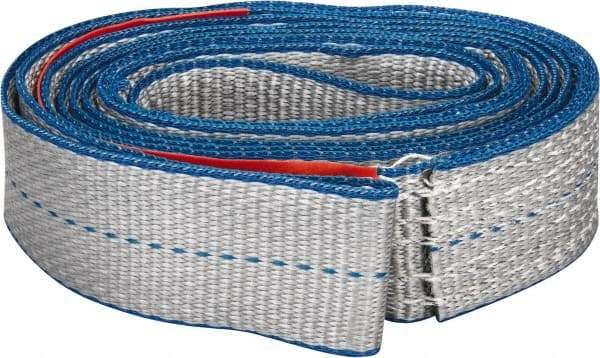Lift-All - 8' Long x 2" Wide, 3,200 Lb Vertical Capacity, 1 Ply, Polyester Web Sling - 2,500 Lb Choker Capacity - Industrial Tool & Supply