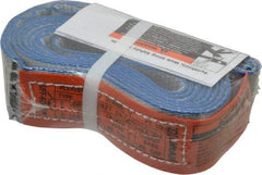 Lift-All - 9' Long x 2" Wide, 3,200 Lb Vertical Capacity, 1 Ply, Polyester Web Sling - 2,500 Lb Choker Capacity - Industrial Tool & Supply