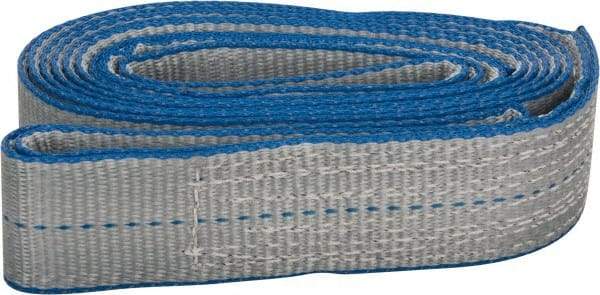 Lift-All - 10' Long x 2" Wide, 3,200 Lb Vertical Capacity, 1 Ply, Polyester Web Sling - 2,500 Lb Choker Capacity - Industrial Tool & Supply
