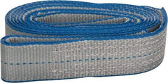 Lift-All - 10' Long x 2" Wide, 3,200 Lb Vertical Capacity, 1 Ply, Polyester Web Sling - 2,500 Lb Choker Capacity - Industrial Tool & Supply