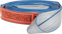 Lift-All - 12' Long x 2" Wide, 3,200 Lb Vertical Capacity, 1 Ply, Polyester Web Sling - 2,500 Lb Choker Capacity - Industrial Tool & Supply