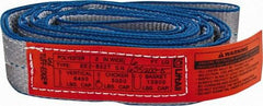 Lift-All - 6' Long x 2" Wide, 6,400 Lb Vertical Capacity, 2 Ply, Polyester Web Sling - 5,000 Lb Choker Capacity - Industrial Tool & Supply