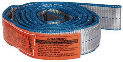 Lift-All - 9' Long x 2" Wide, 6,400 Lb Vertical Capacity, 2 Ply, Polyester Web Sling - 5,000 Lb Choker Capacity - Industrial Tool & Supply