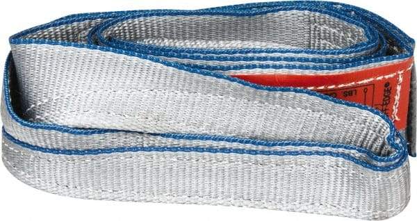 Lift-All - 6' Long x 3" Wide, 4,800 Lb Vertical Capacity, 1 Ply, Polyester Web Sling - 3,800 Lb Choker Capacity - Industrial Tool & Supply