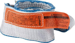 Lift-All - 4' Long x 4" Wide, 6,400 Lb Vertical Capacity, 1 Ply, Polyester Web Sling - 5,000 Lb Choker Capacity - Industrial Tool & Supply