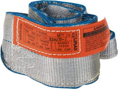 Lift-All - 4' Long x 4" Wide, 11,500 Lb Vertical Capacity, 2 Ply, Polyester Web Sling - 9,200 Lb Choker Capacity - Industrial Tool & Supply