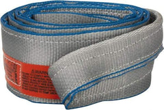 Lift-All - 8' Long x 4" Wide, 11,500 Lb Vertical Capacity, 2 Ply, Polyester Web Sling - 9,200 Lb Choker Capacity - Industrial Tool & Supply