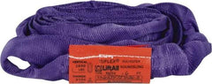 Lift-All - 6' Long x 1" Wide, 2,600 Lb Vertical Capacity, Polyester Web Sling - 2,100 Lb Choker Capacity, 5/8" Diam Chain, Purple - Industrial Tool & Supply