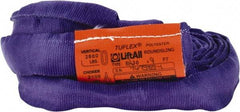 Lift-All - 9' Long x 1" Wide, Polyester Web Sling - 2,100 Lb Choker Capacity, 5/8" Diam Chain, Purple - Industrial Tool & Supply