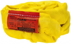 Lift-All - 5' Long x 1-3/4" Wide, Polyester Web Sling - 6,700 Lb Choker Capacity, 1-1/8" Diam Chain, Yellow - Industrial Tool & Supply