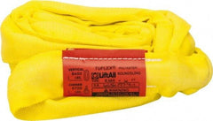 Lift-All - 6' Long x 1-3/4" Wide, Polyester Web Sling - 6,700 Lb Choker Capacity, 1-1/8" Diam Chain, Yellow - Industrial Tool & Supply