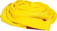 Lift-All - 8' Long x 1-3/4" Wide, Polyester Web Sling - 6,700 Lb Choker Capacity, 1-1/8" Diam Chain, Yellow - Industrial Tool & Supply