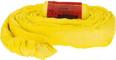 Lift-All - 10' Long x 1-3/4" Wide, Polyester Web Sling - 6,700 Lb Choker Capacity, 1-1/8" Diam Chain, Yellow - Industrial Tool & Supply