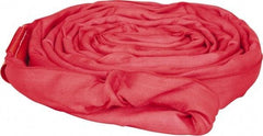 Lift-All - 10' Long x 2" Wide, Polyester Web Sling - 10,600 Lb Choker Capacity, 1-3/8" Diam Chain, Red - Industrial Tool & Supply