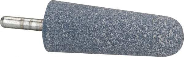 Tru-Maxx - 1" Head Diam x 2-3/4" Thickness, A3, Tree End, Aluminum Oxide Mounted Point - Blue, Medium Grade, 60 Grit, 15,530 RPM - Industrial Tool & Supply