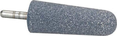 Tru-Maxx - 1" Head Diam x 2-3/4" Thickness, A3, Tree End, Aluminum Oxide Mounted Point - Blue, Medium Grade, 60 Grit, 15,530 RPM - Industrial Tool & Supply