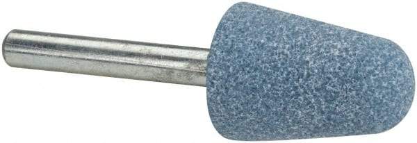 Tru-Maxx - 3/4" Head Diam x 1-1/8" Thickness, A5, Tree End, Aluminum Oxide Mounted Point - Blue, Medium Grade, 60 Grit, 38,550 RPM - Industrial Tool & Supply