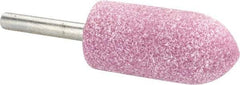 Tru-Maxx - 7/8" Head Diam x 2" Thickness, A11, Pointed Tree End, Aluminum Oxide Mounted Point - Pink, Medium Grade, 60 Grit, 25,420 RPM - Industrial Tool & Supply