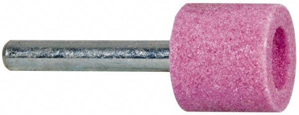 Tru-Maxx - 3/4" Head Diam x 3/4" Thickness, A39, Cylinder Cup End, Aluminum Oxide Mounted Point - Pink, Medium Grade, 60 Grit, 44,030 RPM - Industrial Tool & Supply