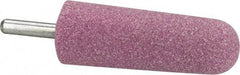 Tru-Maxx - 1" Head Diam x 2-3/4" Thickness, A3, Tree End, Aluminum Oxide Mounted Point - Pink, Medium Grade, 60 Grit, 15,530 RPM - Industrial Tool & Supply