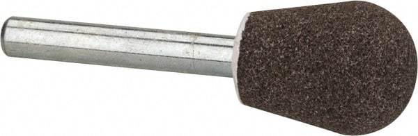 Tru-Maxx - 3/4" Head Diam x 1" Thickness, A23, Inverted Cone Radius End, Aluminum Oxide Mounted Point - Medium Grade, 60 Grit, 40,300 RPM - Industrial Tool & Supply