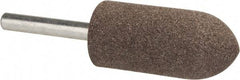 Tru-Maxx - 7/8" Head Diam x 2" Thickness, A11, Pointed Tree End, Aluminum Oxide Mounted Point - Medium Grade, 60 Grit, 25,420 RPM - Industrial Tool & Supply