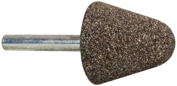 Tru-Maxx - 1-1/4" Head Diam x 1-1/4" Thickness, A4, Tree End, Aluminum Oxide Mounted Point - Medium Grade, 60 Grit, 28,550 RPM - Industrial Tool & Supply