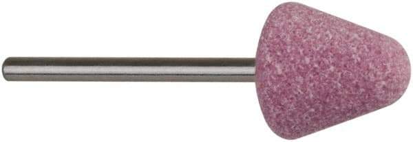 Tru-Maxx - 5/8" Head Diam x 5/8" Thickness, B41, Tree End, Aluminum Oxide Mounted Point - Pink, Medium Grade, 60 Grit, 59,560 RPM - Industrial Tool & Supply