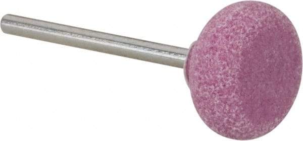 Tru-Maxx - 3/4" Head Diam x 5/16" Thickness, B61, Wheel Radius Edge End, Aluminum Oxide Mounted Point - Pink, Medium Grade, 60 Grit, 84,720 RPM - Industrial Tool & Supply