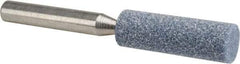 Tru-Maxx - 3/8" Head Diam x 1-1/4" Thickness, W179, Cylinder End, Aluminum Oxide Mounted Point - Blue, Medium Grade, 60 Grit, 33,750 RPM - Industrial Tool & Supply