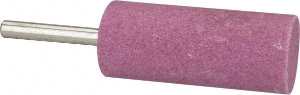 Tru-Maxx - 1" Head Diam x 2-1/2" Thickness, W223, Cylinder End, Aluminum Oxide Mounted Point - Pink, Medium Grade, 60 Grit, 12,370 RPM - Industrial Tool & Supply