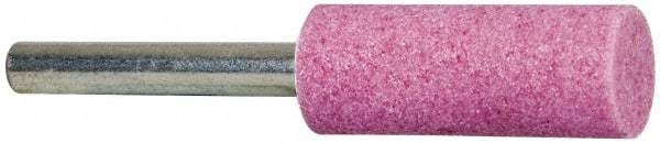 Tru-Maxx - 1/2" Head Diam x 1-1/2" Thickness, W188, Cylinder End, Aluminum Oxide Mounted Point - Pink, Medium Grade, 60 Grit, 31,070 RPM - Industrial Tool & Supply