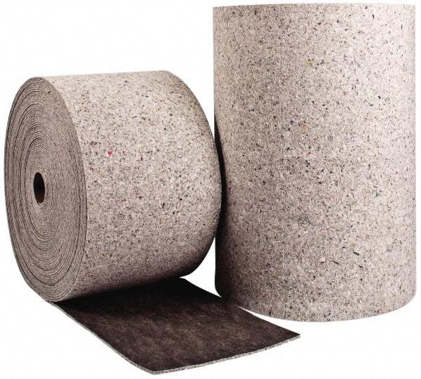 Brady SPC Sorbents - 55 Gal Capacity per Package, Universal Roll - 150' Long x 28-1/2" Wide, Gray, Cellulose - Industrial Tool & Supply