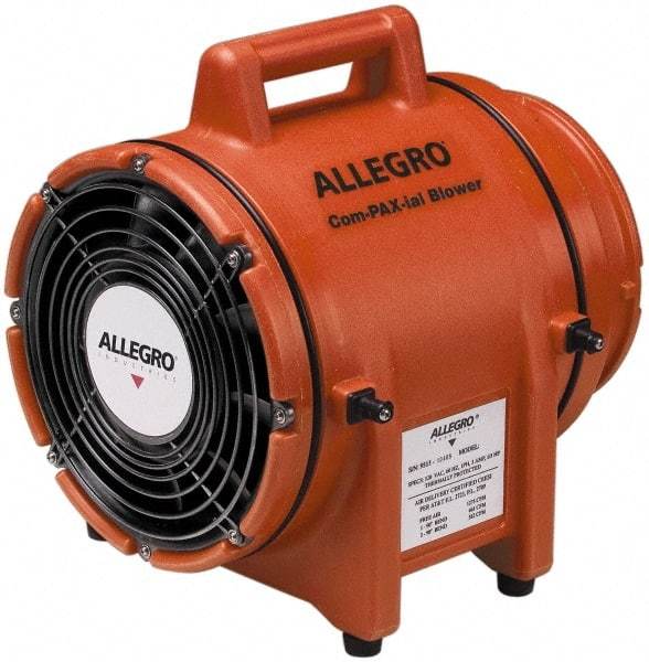 Allegro - 8" Inlet, Electric AC Axial Blower - 0.33 hp, 900 CFM, Explosion Proof, 115 Max Voltage Rating - Industrial Tool & Supply