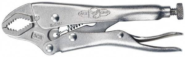 Irwin - 5" OAL Curved Jaw Locking Pliers - 3/4" Jaw Width, 2-1/4" Jaw Depth, 1-1/2" Jaw Opening, Standard Handle - Industrial Tool & Supply