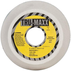 Tru-Maxx - 5" Diam, 1-3/4" Hole Size, 1-3/4" Overall Thickness, 80 Grit, Type 11 Tool & Cutter Grinding Wheel - Medium Grade, Aluminum Oxide, J Hardness, 4,585 RPM - Industrial Tool & Supply