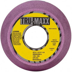 Tru-Maxx - 4" Diam, 1-1/4" Hole Size, 1-3/4" Overall Thickness, 60 Grit, Type 11 Tool & Cutter Grinding Wheel - Medium Grade, Aluminum Oxide, J Hardness, 5,730 RPM - Industrial Tool & Supply